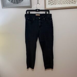 7 for All Mankind Women's Black Ankle Jeans.